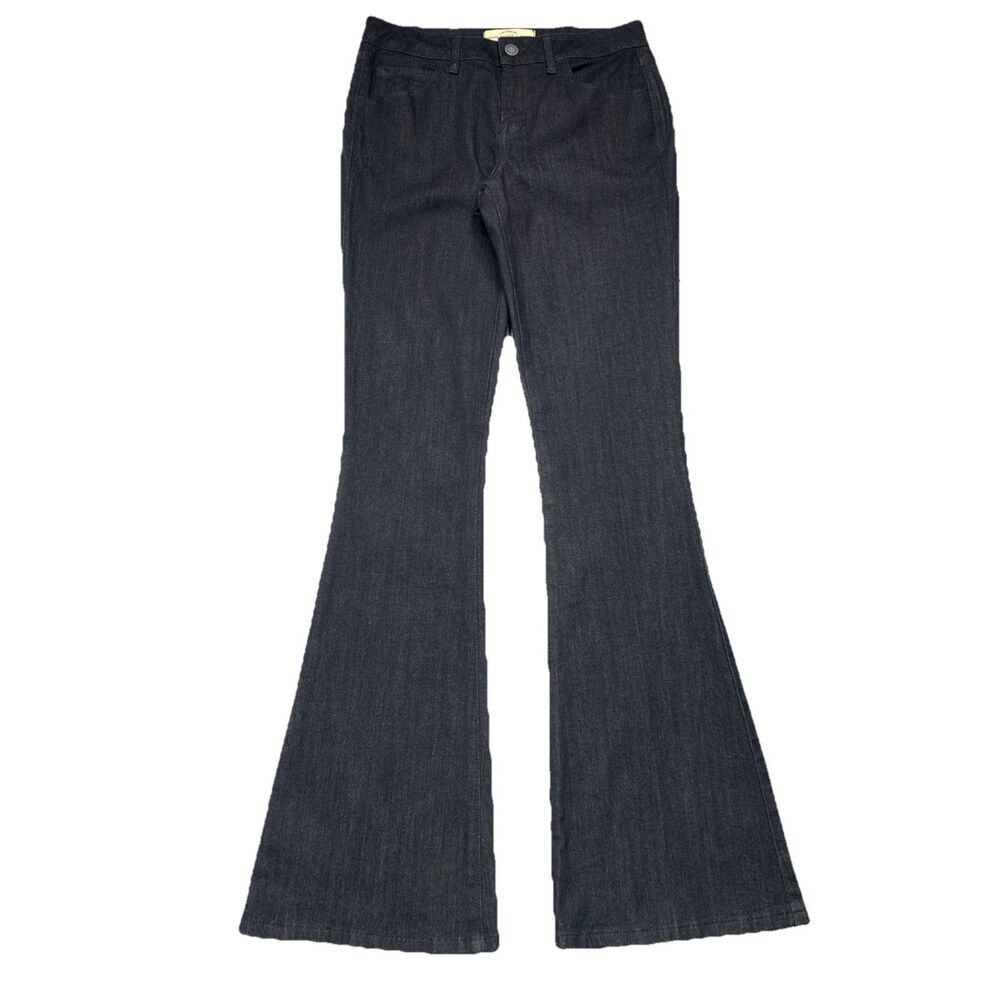 Divine Rights of Denim Flare Jeans 29 (29x34) Ink Dark Wash Blue Stretch Womens